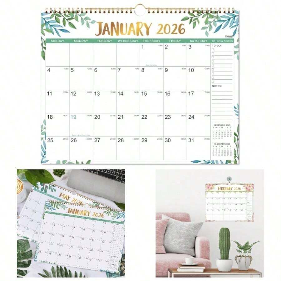 2026 Calendar - 2026 Wall Calendar With 12 Months From Jan. 2026 To Dec ...