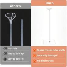 D6 Pack Clear Acrylic Balloon Stand Kit 15.75 Inch Reusable Balloon Sticks Holder With Base Perfect For Tabletop Centerpiece Party Event Decorations 15.75" 6 Pack - thông thoáng - Xem 3