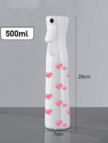 Botella de spray recargable con patrón de corazón de PET, botella de spray de niebla fina multipropósito para viajes y viajes de negocios, dispensador de desmaquillante, botella de spray para el cabello reutilizable, rociador continuo para peinado, limpieza, botánicos, humectante facial