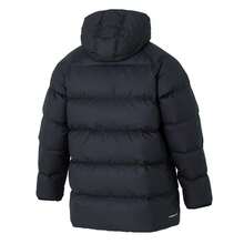 Nike Chaqueta acolchada con capucha para hombre AS M NK TF CLUB PARKA 650 Fill Down, cómoda, esponjosa, ligera, casual, adecuada para ir al trabajo, uso diario, actividades al aire libre y viajes - Blanco y negro - Ver 2