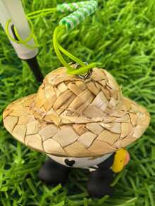 1pc Panda Golf Tee, Resin Panda Golf Tee, Rubber Tee Head, With Rope Tee Holder - Black and White - View 6