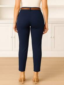 Women Pants - Navy Blue - View 2