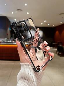 1pc Customized Pet Dog Photo & Name Printed Phone Case, High-Definition UV Printing With Paw Print, Lens Protection, Compatible With IPhone, Redmi, OPPO, Honor, Infinix, Suitable For Gifts And Daily Use