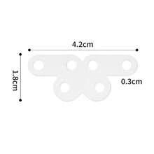 6 件装鞋带扣，蝴蝶结固定器，运动鞋鞋带扣，防止松动、解开和脱落 - 白色 - 查看 3