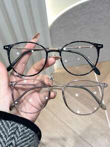 2 piezas Gafas de mujer de diseño elegante y expresivo con estilo Ins, nunca pasadas de moda, adecuadas para fotografía callejera, actividades casuales al aire libre y decoración, aptas para todo tipo de formas de rostro - 2 piezas negro y gris - Ver 6