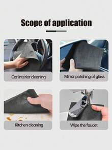 5片装神奇无痕清洁布,灰色玻璃巾,适用于镜子和无需水即可清洁的物品,尺寸为30*30厘米和20*25厘米,非常适合去除表面的污渍、水印和指纹,非常适合家庭、厨房、浴室和汽车使用;非常适合节假日深度清洁、搬家季以及送给家人、朋友和同事的礼物。 - 彩色 - 查看 8