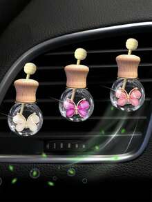 1 pièce Bouteille de parfum vide de sortie d'air de voiture, décoration de fleur mignonne pour la décoration de voiture - Taille Unique - Voir 12