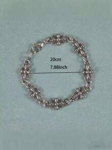 1 chiếc vòng tay thánh giá phong cách Punk dành cho nam, vòng tay thánh giá hoàn thiện cũ dành cho nam, phụ kiện thời trang và cá nhân hóa, quà tặng chu đáo cho bạn trai - trắng - Xem 9