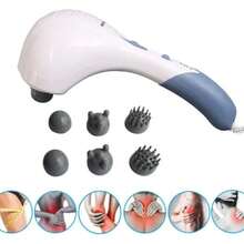 Masajeador eléctrico portátil para cuello y espalda con martillo de percusión para tejido profundo - Blanco - Ver 8