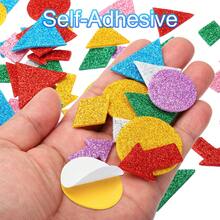 Foam Stickers, EVA Self Adhesive Glitters Foam Shape Sticker Craft Supplies For Scrapbook Card DIY Making Home Decor - 幾何風格120Pcs - 查看 4