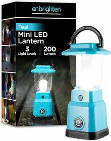 Linterna LED Mini para Camping Enbrighten, Alimentada por Batería, 200 Lúmenes, 40 Horas de Duración, 3 Niveles de Luz, Ideal para Senderismo, Actividades al Aire Libre, Emergencias, Nieve, Huracanes y Tormentas, Verde Azulado, 49561 - Verde azulado - Ver 12