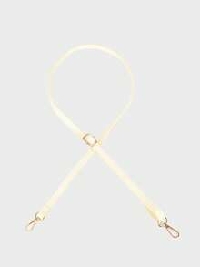 1pc PU Leather Casual Minimalist Solid Color Adjustable Bag Strap - Beige - View 2