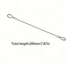 5pcs Stainless Steel Safety Cable Lock, Dual Loop Suitable For Outdoor, Luggage, (8-Inch Stainless Steel Safety Cable)