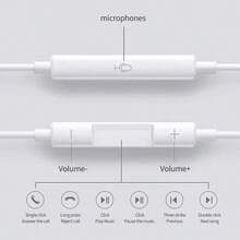 Type-C In-Ear Headphones - Noise Isolation, Stereo Sound, Volume Control, Compatible With IPhone 15/16plus/16 Pro Max/17 Ari/ Ipad , Compatible With Samsung S24/S25/S23/Galaxy S23, And Most USB-C Devices, Gaming Headset For Mobile And PC, Gaming Headset,Apple Apple/Apple Original EarPods Wired Headphones USB-C Lightning Connector - White - View 2