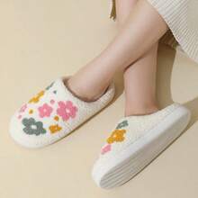 Ladies' Flower Slippers, Winter Home Warm Slippers, Home Couple Slippers - Comfortable And Simple Cotton Slippers - Hoa - Xem 5