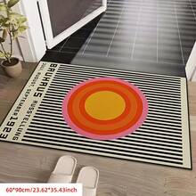 1 covor vintage color-block, covor pentru dormitor, decor pentru cameră, covor pentru living, decor pentru casă, covor de zonă, covor de bucătărie, covor pentru cameră de jocuri, covor de bun venit, covor de baie, decor pentru bucătărie, rezistent la praf și murdărie, pentru toate anotimpurile