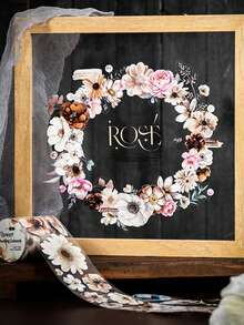 1 Roll European Floral Pattern PET Decorative Tape, Suitable For Scrapbooking, DIY, Photo Album, Sticker Album - Multicolor - View 5