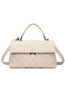 高品质女士单肩包，真皮奢华手提包，2025款设计师单肩斜挎包 - 白色 - 查看 3