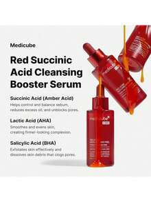 Medicube Red Acne Succinic Acid Peel Serum 40ml – Korean Exfoliating Pore Care, Blackhead & Sebum Control, Radiance Boosting Skincare For Oily & Sensitive Skin - Huyết thanh lột mụn đỏ axit succinic - Xem 3