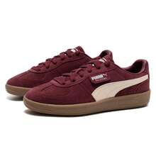 Puma Palermo 男鞋女鞋板鞋輕盈透氣舒適緩震耐磨運動鞋日常出行旅行休閒鞋 396463-65 - 酒紅色-雪白色 - 查看 3