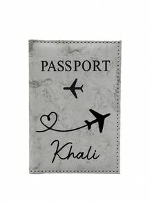 1. Customized Passport Holder, Available In 5 Colors, Can Be Customized With Name And Ticket Holder, Unisex, Can Be Used As Wallet Or Passport Cover, Marble Pattern, PU Leather Material, Luxury Passport Holder For Honeymoon Travelers, Essential For Flight Travel, Perfect Gift For Family And Friends - Multicolor - View 15