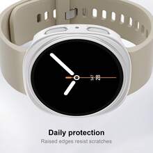 Soft Silicone Watch Band + PC Watch Case Combo Set, Compatible With Samsung Galaxy Watch 8/8 Classic (40mm/44mm/46mm), Sweat-Resistant Flexible Rubber Watch Band, Compatible With Samsung Galaxy Watch 8/8 Classic Smartwatch Accessories, Back To School Essential - Official Light Pink-pink Line - View 10