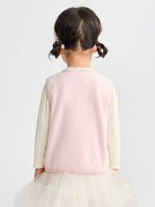 Balabala 2025年秋冬款女童内穿背心，温暖舒适 - 白紅色 - 查看 3