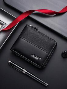 Nuovo portafoglio corto vintage da uomo, porta carte di credito, portafoglio con cerniera