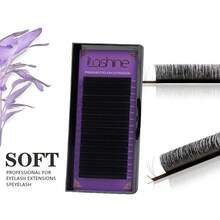 Lashine 16 Rows Faux Mink Eyelashes Extension 0.07mm Individual Lashes C D L LC LD LU Curl Natural Faux Mink Russian Volume Makeup Lashes Supplies - Black - View 6