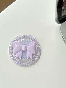 1 Magnetic Bow, Glitter And Sequined Mobile Phone Sliding Stand, A Girlish Telescopic Stand, A Gift For Your Girlfriend, Best Friend, Family And Colleagues