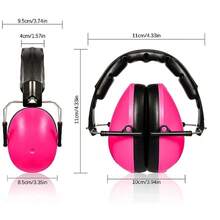 Pink Kids Earmuffs With Noise Reduction Technology, Comfortable Adjustable Headband Design, Perfect For Children's Sleep Protection And Focus - Pink - View 5
