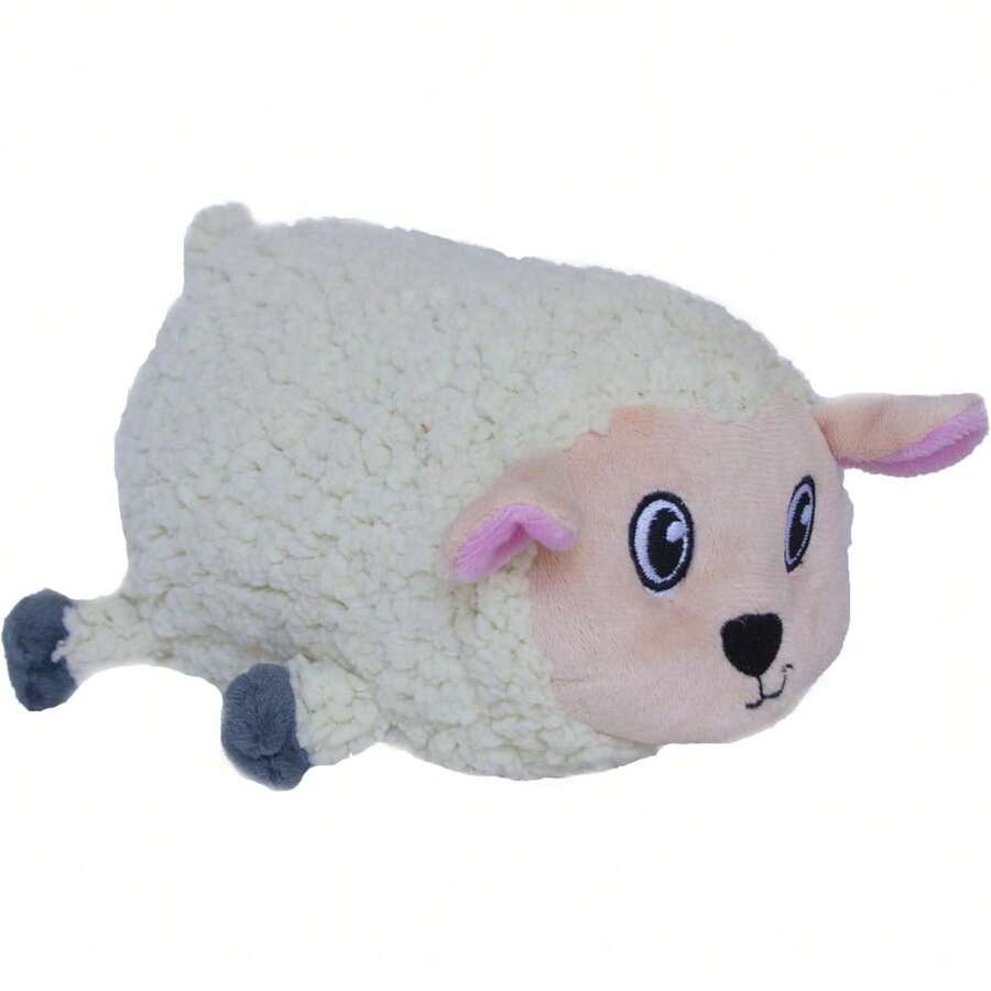 Outward Hound Fattiez Pig Plush Squeaky Dog Toy, Small - Cừu Trắng - Xem 1