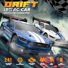 RC Drift Racing 1:24 Scale RC Car, 2.4G Remote Control Car, 20+Km/H High Speed Racing Car, Drift Car, With Drift Tires, Obstacles And Lights, Suitable For Christmas, - Multicolor - View 6