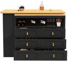 Bar Tables - Black + MDF - View 8