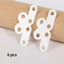 6 件装鞋带扣，蝴蝶结固定器，运动鞋鞋带扣，防止松动、解开和脱落 - 白色 - 查看 8