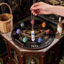 9 件占卜水晶套装，包括决策板、多色宝石蛋，非常适合精神解读和探索 - 多彩的 - 查看 1