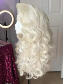 Platinum Blonde 200 Density Water Wave Wig Human Hair 13x4 HD Transparent Body Wave Lace Front Wigs Human Hair  Pre Plucked With Baby Hair Brazilian Remy White Colored Lace Closure Wigs For Women Natural Looking - 60 - 查看 4