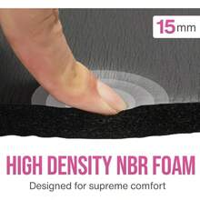 - Rodillera de, 0.6 pulgadas 15 mm de grosor, sin dolor, para entrenamiento en casa, fcil en las rodillas, muecas y - Negro - - Ver 8