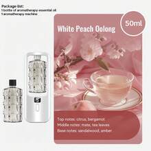 Automatic Aroma Diffuser - Home/Hotel Essential Oil Diffuser, Long-Lasting Room Fragrance Mist, Air Freshener For Office, Rechargeable, Desktop/Wall-Mountable, 5 Adjustable Modes, 6 Fragrance Oils (Ocean, Cologne, COCO, White Tea, White Peach Oolong, Pink Encounter, 7-Color Ambiance Lighting) - Multicolor - View 10