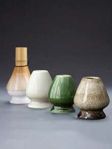 Soporte de cerámica paraé verde Matcha, cuenco Chasen, batidor de bambú, molinillo, cepillos, soporte para herramientas deé, accesorios paraé, 1 Uds. 8DB6 - Verde Oscuro - Ver 8