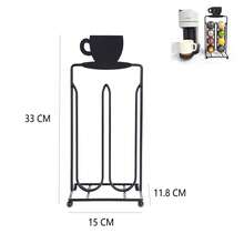 1 porta capsule di caffè, porta capsule per sala da tè, porta capsule girevole a 360 gradi, porta capsule in metallo di grande capacità - CP074 porta capsule caffè 4 file 28 tazze caffè ferro - Visualizzare 4