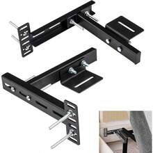 2 PCS Adjustable Headboards Bed Base, Universal Metal Headboard Brackets Kit Mounting Bed Frame And Wall, Black Adjustable Headboard Bracket Compatible With Most Beds - màu đen - Xem 1