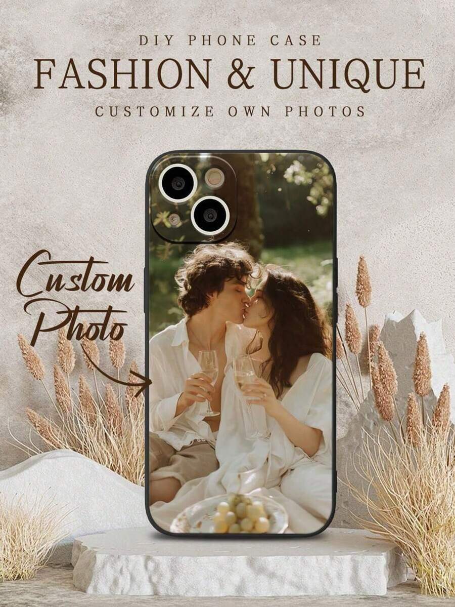 1pc Customized Allover Print Phone Case, Personalized Full-Print Protective Cover, Customizable Phone Case, Suitable For Christmas, Halloween, Anniversary, Valentine's Day, Birthday, Wedding, Mother's Day, Father's Day, Best Friend, Gift For Mom/Dad, Girlfriend, Boyfriend