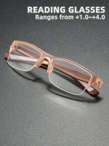 Reading Glasses, New Cat Eye Half-Frame Bifocal Glasses With Flexible Spring Temples, High-Definition Lens For Long-Term Wear Without Dizziness, Suitable For Reading/Sewing/Business/Office/Elegant/Daily Use, Lightweight Round Frame, Anti-Slip For Sports, Comfortable For Computer, Phone, And Book Reading, Prevent Eye Fatigue, Portable Design Fits Various Face Shapes, Great Gift For Holidays, Parents, Halloween, Valentine's Day, Christmas - 香檳色 - 查看 2