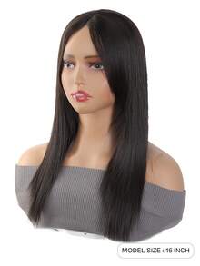 女士蕾丝前假发，发顶可增加发量并遮盖白发，蓬松高顶，隐形无痛接发 - 彩色 - 查看 4