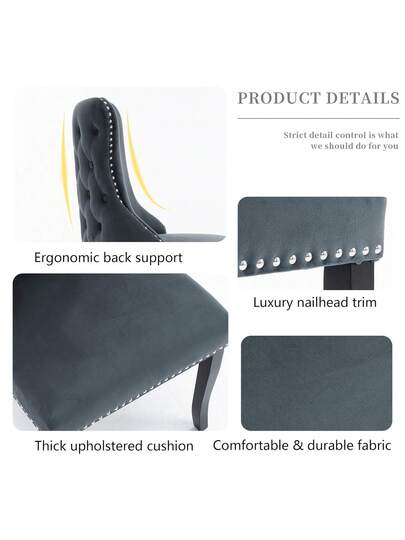 Dining Chairs, Vanity Chair, Thickened Cushions, Padded Seats, Bureau Lounge Elegante Chairs Can Be Matched Any Table, Kitchen, Room Living view 5