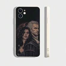 Custodia per telefono in silicone morbido compatibile con modelli 16, 15, 14, 13, 12, 11, Plus, Pro, Max Plus, e modelli Galaxy S17, S17 Pro, S17 Pro Max, con tema del videogioco The Witcher 3