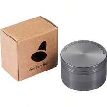 Moledor de Especias Molinillo de Especias Metlico 50mm 4 piso Duradero Aleacin de Zinc Nquel Negro - Níquel negro - Ver 4