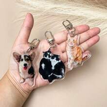 Custom Cat Photo Keyring, Dog Keychain, Dog Memorial Gift, Personalized Pet Photo Keychain, Dog Keychain, Holiday Gift For Pet Lovers - Multicolor - View 8