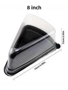 50 个/套带勺子的三角形蛋糕盒、6 英寸和 8 英寸透明分层蛋糕便携盒、慕斯切片蛋糕、提拉米苏、奶油泡芙、透明蛋糕切片容器、蛋糕盒、带盖的塑料芝士蛋糕容器、生日派对礼品、婚礼派对礼品、烘焙工具、餐厅业务的厨房用具和切片蛋糕松饼包装（带纸盘），适用于派对、办公室、户外。 - 彩色 - 查看 20